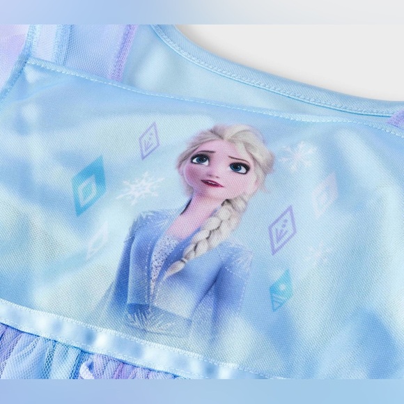 Disney Frozen Elsa Dress/Costume/NightGown - Blue NWT - Picture 3 of 6